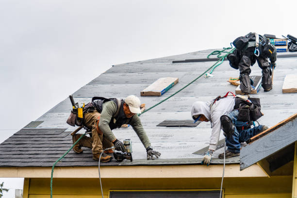 Professional Roofing technician working in Bishop, TX